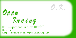 otto kreisz business card